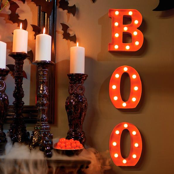 Battery-operated "Boo" Marquee Letters