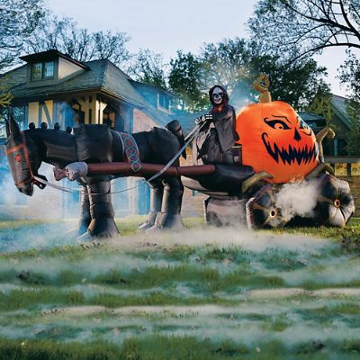 Inflatable Fire and Ice Pumpkin Carriage