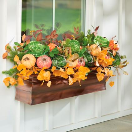Pumpkins/Cabbage Fall Window Box Filler
