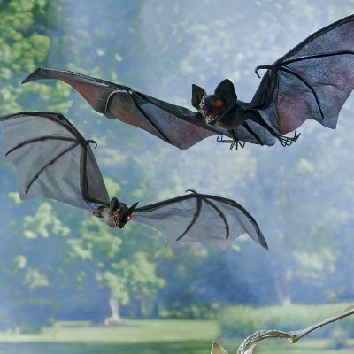 Set of Three Halloween Bats with Flashing Eyes