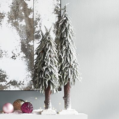 Set of Two Snowy Trees