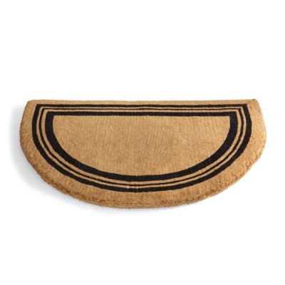 Monogrammed Coco Border HalfRound Door Mat Grandin Road