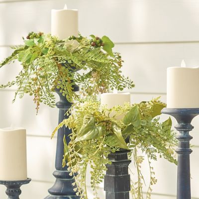 Set of Five Garden Vine Candle Rings