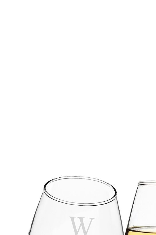 Set Of Four Personalized Tipsy Wine Glasses Grandin Road