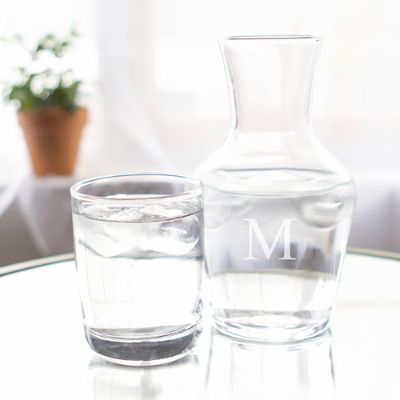 Personalized Bedside Water Carafe Set Grandin Road