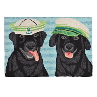 Black Labs Salty Dogs Door Mat Grandin Road