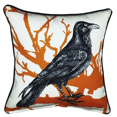 Crow Halloween Pillow Grandin Road