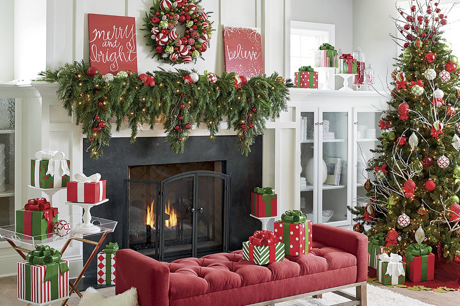 How To Decorate A Christmas Mantel Updated Traditional Grandin