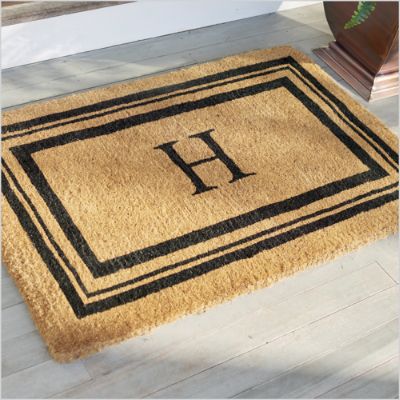 Monogrammed Coco Border Door Mat Grandin Road