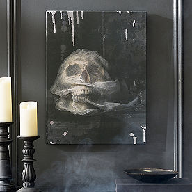 Wrapped Skull Canvas Art