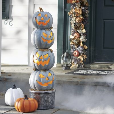 Pre-lit Jack-O-Lantern Topiary