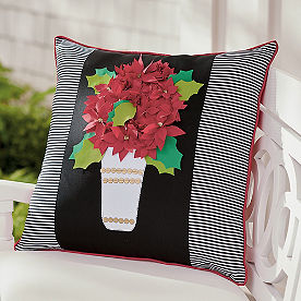 Poinsettia Outdoor Pillow