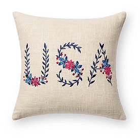 USA Floral Pillow