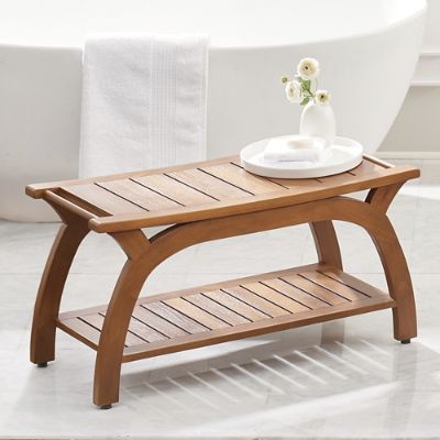 Liza Wide Teak Shower Bench