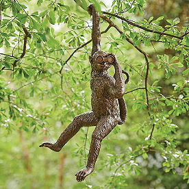Hanging Monkey Garden Statue