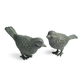 Chatty Birds Garden Statue, Set of Two