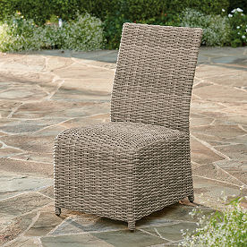 Simsbury Outdoor Wicker Side Chairs, Set of Two