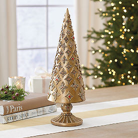 Gold Patterned Tree Decor