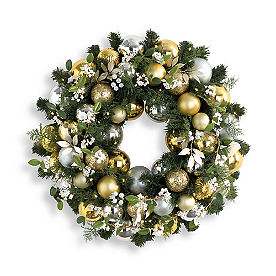 Metallic Holiday Tradition Cordless Wreath