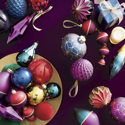 Sugarplum and Pine Ornaments, Set of 20