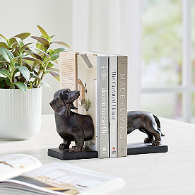 Dachshund Dog Bookends, Pair