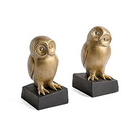 Owl Bookends, Pair