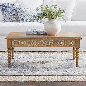 Thea Carved Coffee Table