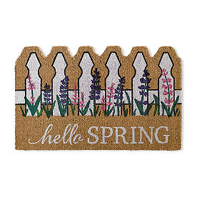 Hello Spring Fence Coir Door Mat