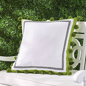 Topiary Pom Outdoor Pillow