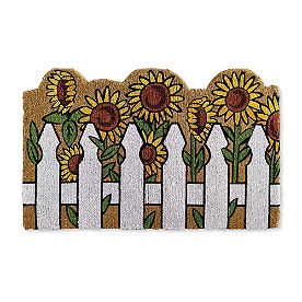Sunflower Fence Coir Door Mat