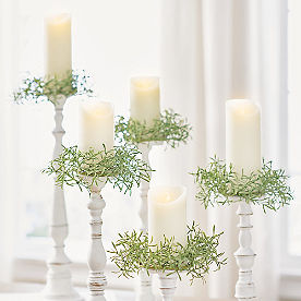 Rosemary Candle Rings, Set of Five