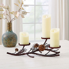 Pinecone Tabletop Candle Holder