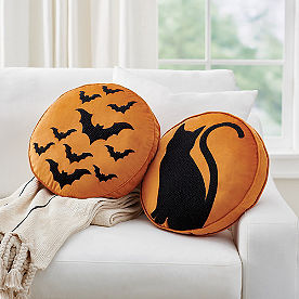 Round Halloween Pillows