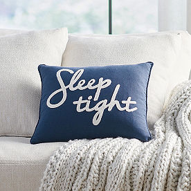 Sleep Tight Embroidered Pillow
