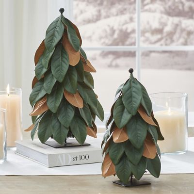 Tabletop Magnolia Trees, Set of Two