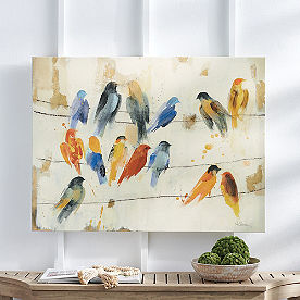 Perched Birds Canvas Outdoor Art