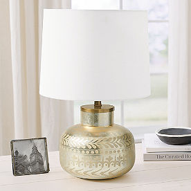 Gold Etched Table Lamp