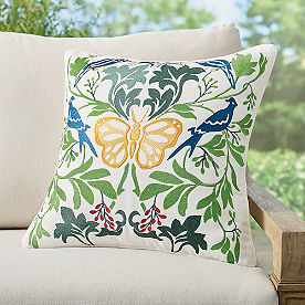 Wilder Bird & Butterfly Outdoor Pillow