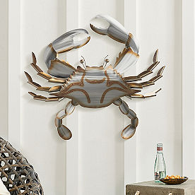 Seabound Crab Outdoor Wall Art