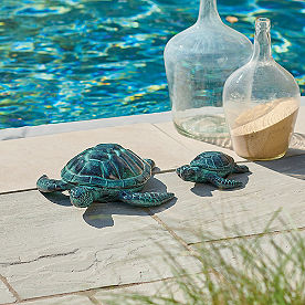 Sea Turtle Garden Statues, Set of 2