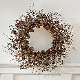 Twig and Pinecone Wreath