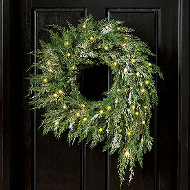 Glistening Christmas Cordless Wreath