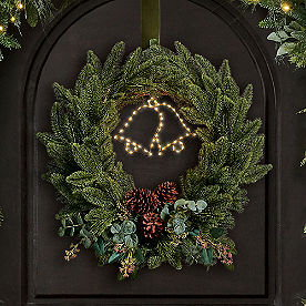 Pre-lit Winter Bells Cordless Wreath
