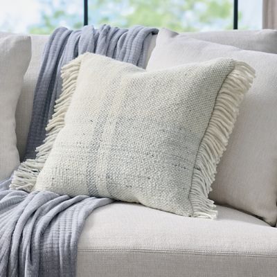 Inese Woven Wool Fringe Pillow