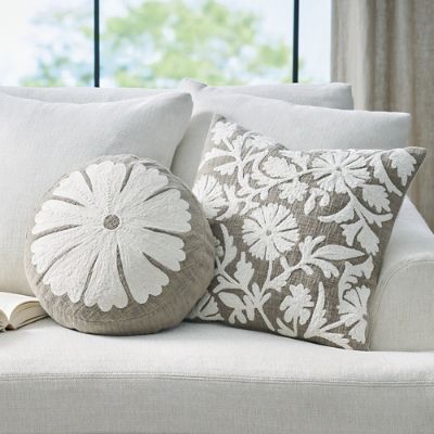 Mitzi Floral Embroidered Pillow