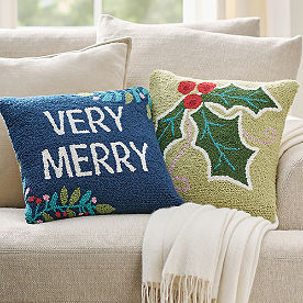 Christmas Cheer Hooked Pillows