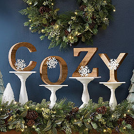 Cozy Letters with Snowflakes