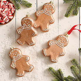Gingerbread Men Ornaments, Set of Four