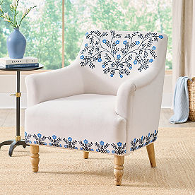 Maisie Embroidered Accent Chair