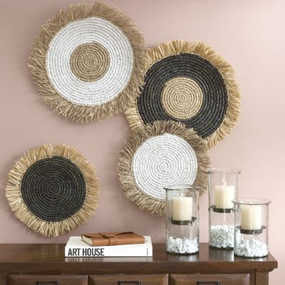 Fringe Woven Wall Decor, Set of 4